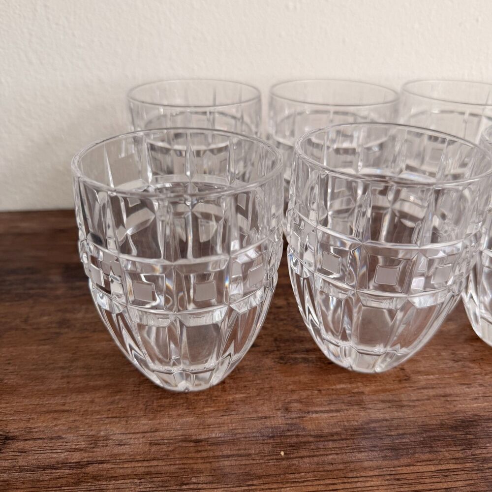 Marquis by Waterford Quadrata Crystal Double Old Fashion Glasses Set 8 Tumblers - Picture 2 of 12
